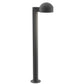 SONNEMAN Reals 28" 1-Light LED Textured Gray Dome Cap and Plate Lens Aluminum With White Polycarbonate Shade Bollard Light