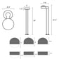 SONNEMAN Reals 28" 1-Light LED Textured Bronze Plate Cap and Lens Aluminum With White Polycarbonate Shade Bollard Light