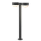 SONNEMAN Reals 28" 2-Light LED Textured Gray Plate Cap and Dome Lens Frosted White Polycarbonate Shade Double Bollard Light