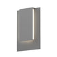 SONNEMAN Reveal 12" 1-Light LED Textured Gray Aluminum With Optical Acrylic Shade Wall Sconce