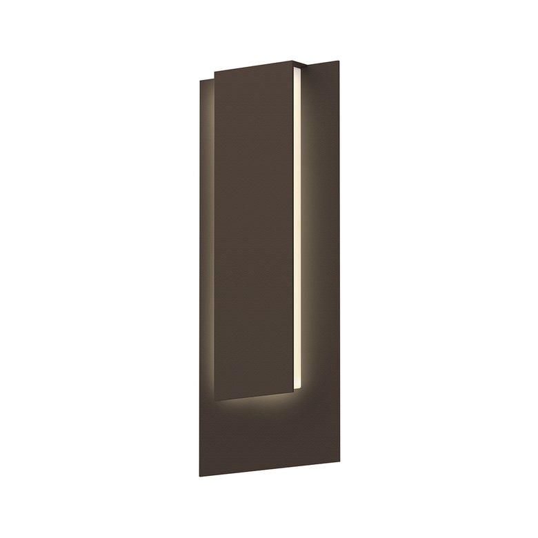 SONNEMAN Reveal 19" 1-Light LED Textured Bronze Aluminum With Optical Acrylic Shade Wall Sconce