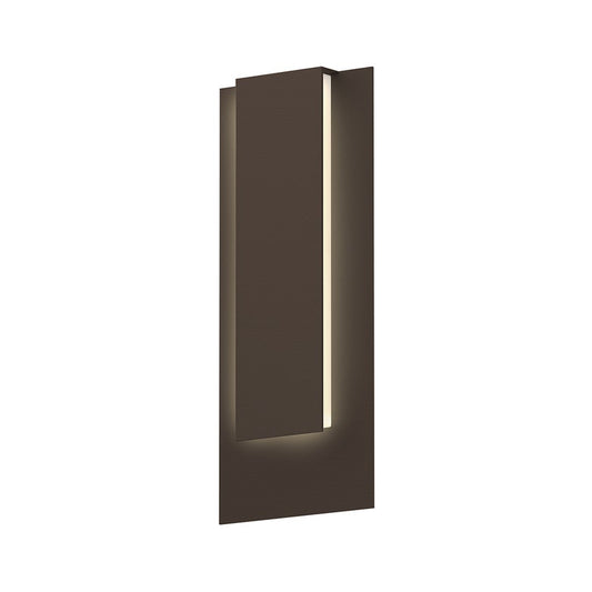 SONNEMAN Reveal 19" 1-Light LED Textured Bronze Aluminum With Optical Acrylic Shade Wall Sconce