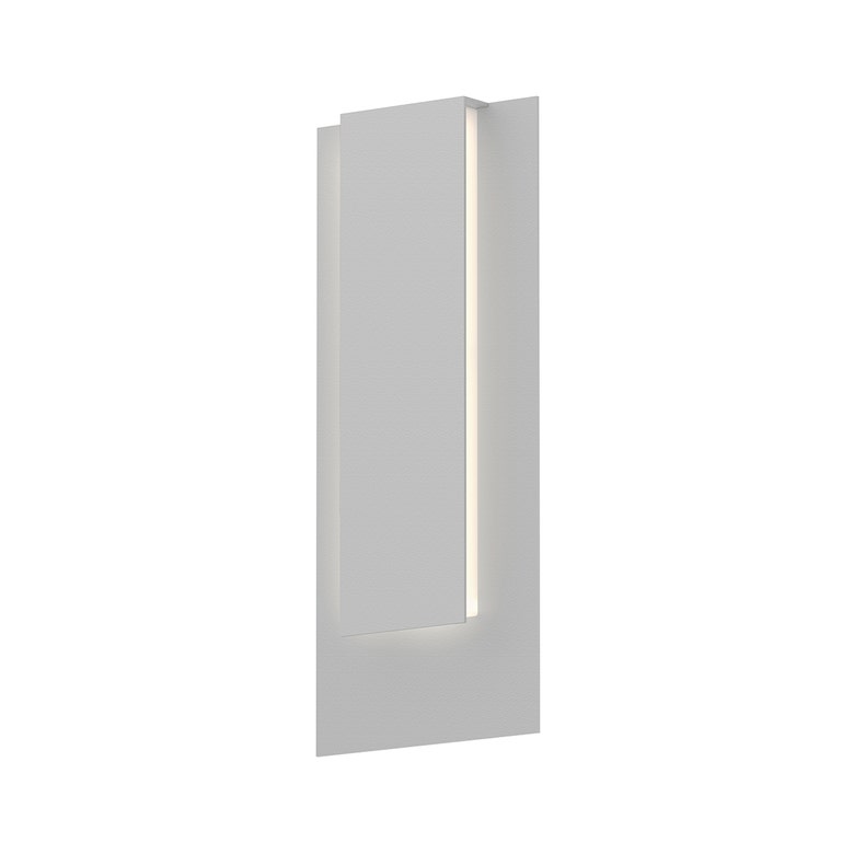 SONNEMAN Reveal 19" 1-Light LED Textured White Aluminum With Optical Acrylic Shade Wall Sconce