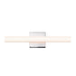 SONNEMAN SQ-Bar 18" LED Polished Chrome Optical Acrylic Shade Vanity Bath Bar Lighting