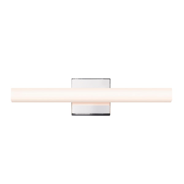 SONNEMAN SQ-Bar 18" LED Polished Chrome Optical Acrylic Shade Vanity Bath Bar Lighting