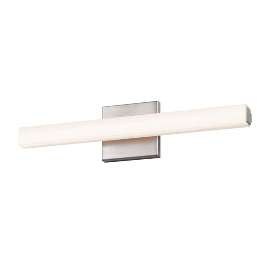 SONNEMAN SQ-Bar 18" LED Satin Nickel Optical Acrylic Shade Vanity Bath Bar Lighting