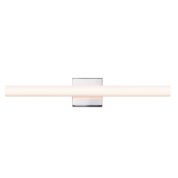 SONNEMAN SQ-Bar 24" LED Polished Chrome Optical Acrylic Shade Vanity Bath Bar Lighting