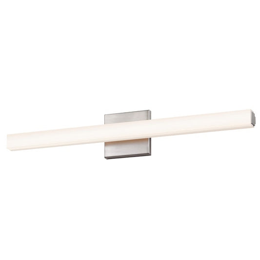 SONNEMAN SQ-Bar 24" LED Satin Nickel Optical Acrylic Shade Vanity Bath Bar Lighting