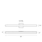 SONNEMAN SQ-Bar 32" LED Polished Chrome Optical Acrylic Shade Vanity Bath Bar Lighting