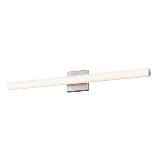 SONNEMAN SQ-Bar 32" LED Satin Nickel Optical Acrylic Shade Vanity Bath Bar Lighting