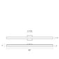SONNEMAN SQ-Bar 40" LED Satin Nickel Optical Acrylic Shade Vanity Bath Bar Lighting