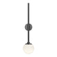 SONNEMAN Sabon 1-Light LED Single Satin Black White Cased Glass Shade Wall Sconce