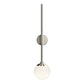 SONNEMAN Sabon 1-Light LED Single Satin Nickel White Cased Glass Shade Wall Sconce