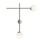SONNEMAN Sabon 2-Light LED Double Satin Nickel White Cased Glass Shade Wall Sconce