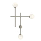 SONNEMAN Sabon 3-Light LED Triple Satin Nickel White Cased Glass Shade Wall Sconce
