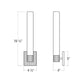 SONNEMAN Scepter 1-Light LED 2700K Polished Chrome Etched Cased Glass Shade Wall Sconce