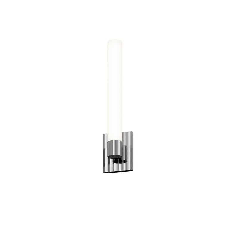 SONNEMAN Scepter 1-Light LED 2700K Polished Chrome Etched Cased Glass Shade Wall Sconce