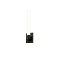 SONNEMAN Scepter 1-Light LED 3000K Black Brass Etched Cased Glass Shade Wall Sconce