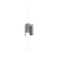 SONNEMAN Scepter 24" 2-Light LED 2700K Polished Chrome Etched Cased Glass Shade Bath Bar Lighting
