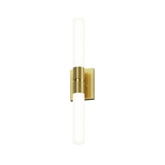 SONNEMAN Scepter 24" 2-Light LED 2700K Satin Brass Etched Cased Glass Shade Bath Bar Lighting