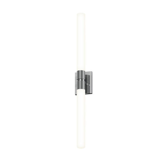 SONNEMAN Scepter 36" 2-Light LED 2700K Polished Chrome Etched Cased Glass Shade Bath Bar Lighting