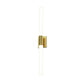 SONNEMAN Scepter 36" 2-Light LED 3000K Satin Brass Etched Cased Glass Shade Bath Bar Lighting