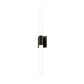 SONNEMAN Scepter 36" 2-Light LED 4000K Black Brass Etched Cased Glass Shade Bath Bar Lighting