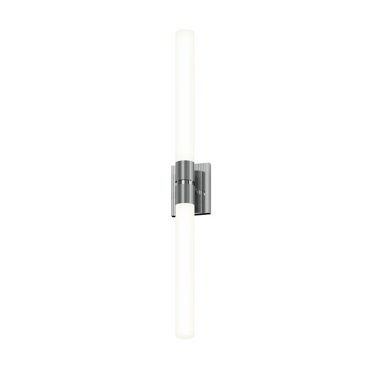 SONNEMAN Scepter 36" 2-Light LED 4000K Polished Chrome Etched Cased Glass Shade Bath Bar Lighting