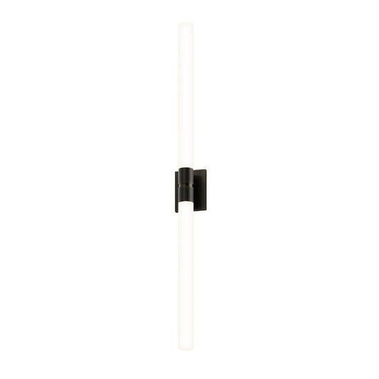 SONNEMAN Scepter 48" 2-Light LED 2700K Black Brass Etched Cased Glass Shade Bath Bar Lighting