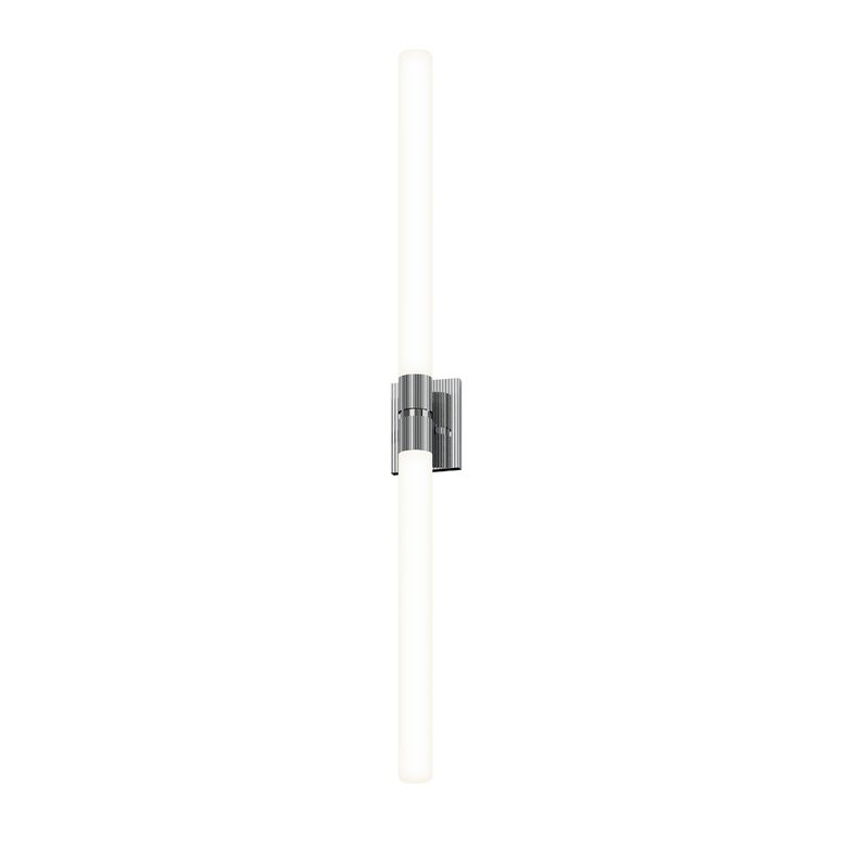 SONNEMAN Scepter 48" 2-Light LED 2700K Polished Chrome Etched Cased Glass Shade Bath Bar Lighting