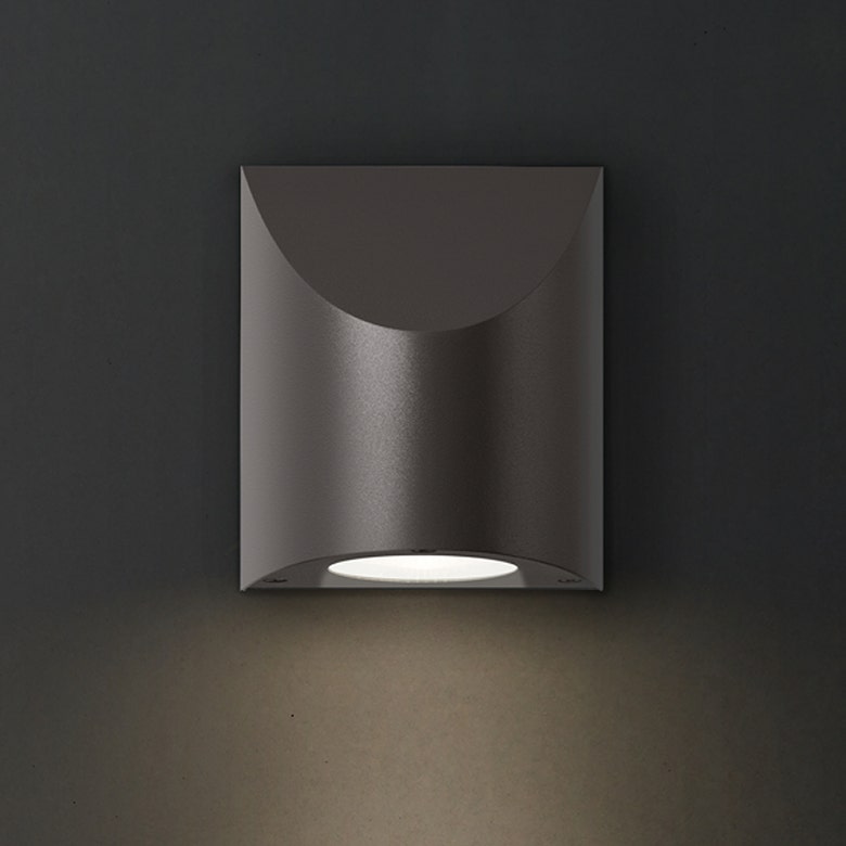 SONNEMAN Shear 1-Light Medium Base Large Textured Bronze Diecast Aluminum Shade Wall Sconce