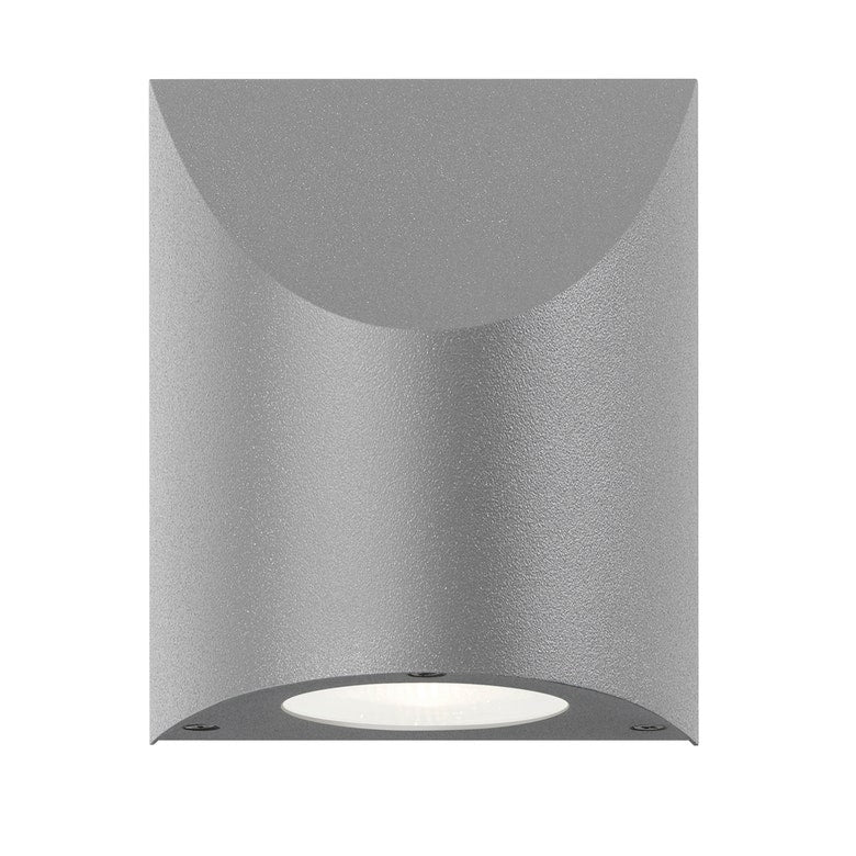 SONNEMAN Shear 1-Light Medium Base Large Textured Gray Diecast Aluminum Shade Wall Sconce