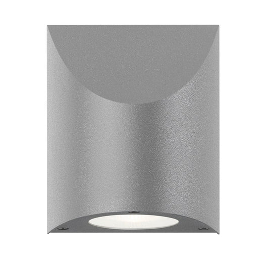 SONNEMAN Shear 1-Light Medium Base Large Textured Gray Diecast Aluminum Shade Wall Sconce