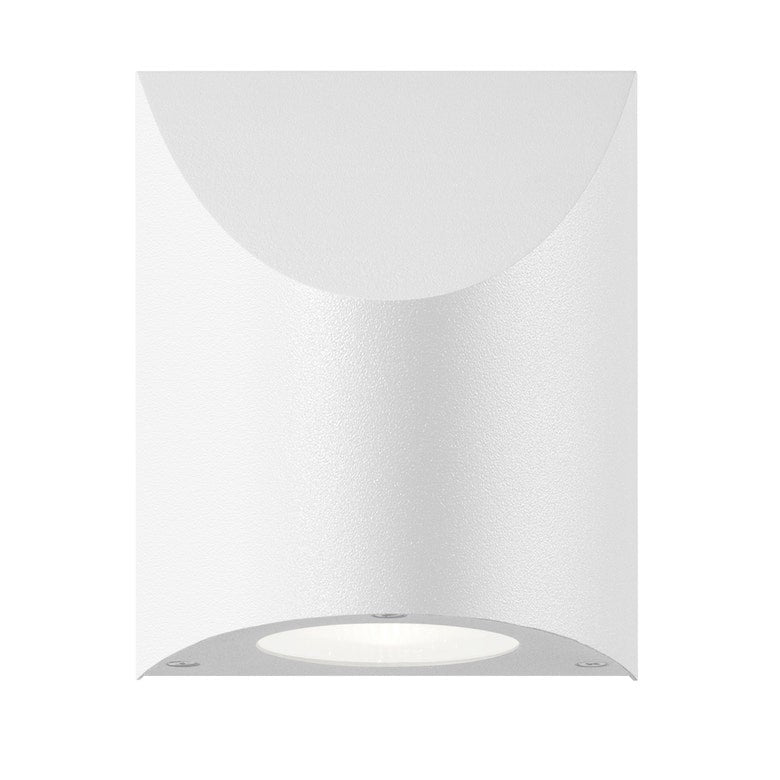 SONNEMAN Shear 1-Light Medium Base Large Textured White Diecast Aluminum Shade Wall Sconce