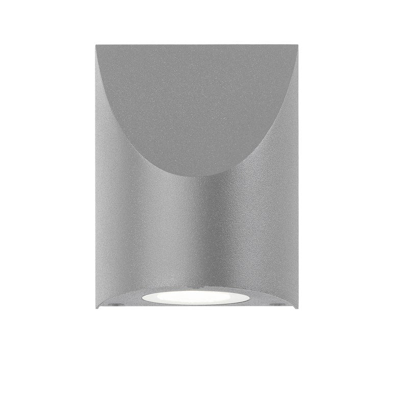SONNEMAN Shear 1-Light Small Textured Gray Diecast Aluminum Shade Wall Sconce