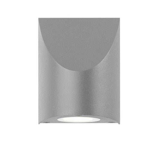 SONNEMAN Shear 1-Light Small Textured Gray Diecast Aluminum Shade Wall Sconce