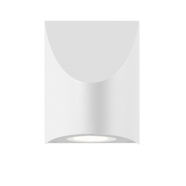 SONNEMAN Shear 1-Light Small Textured White Diecast Aluminum Shade Wall Sconce