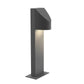 SONNEMAN Shear 16" 1-Light LED Textured Gray Diecast Aluminum Shade Bollard Light