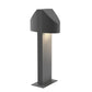 SONNEMAN Shear 16" 2-Light LED Textured Gray Diecast Aluminum Shade Double Bollard Light