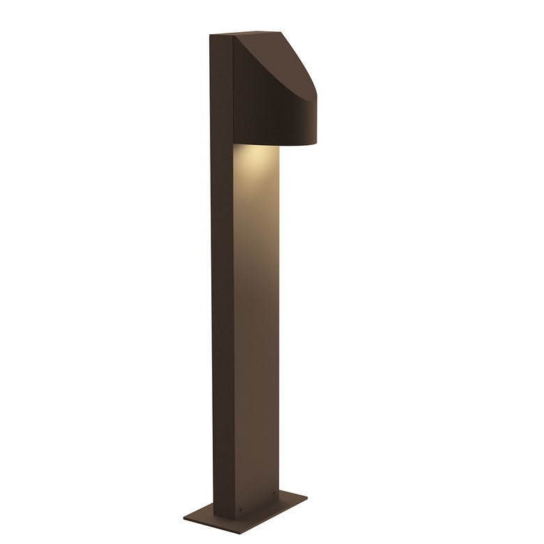 SONNEMAN Shear 22" 1-Light LED Textured Bronze Diecast Aluminum Shade Bollard Light