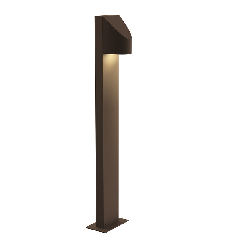 SONNEMAN Shear 28" 1-Light LED Textured Bronze Diecast Aluminum Shade Bollard Light