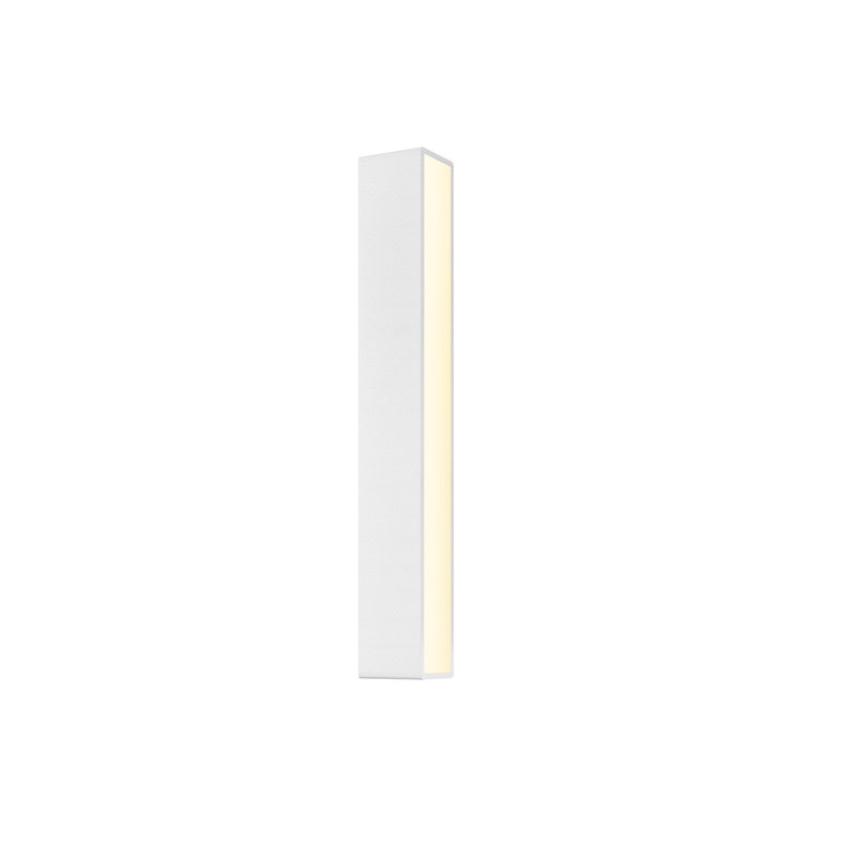 SONNEMAN Sideways 24" Integral LED Textured White Aluminum Acrylic Shade Wall Sconce