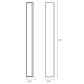 SONNEMAN Solid Glass Bar 24" 1-Light Polished Chrome Glass Shade Vanity Lighting