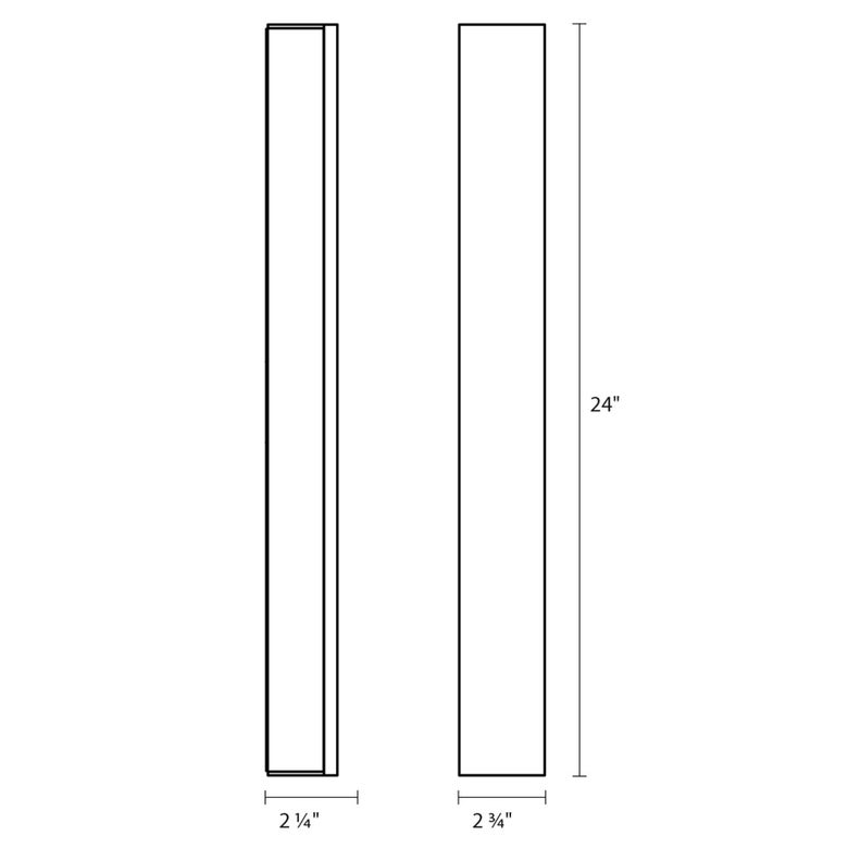 SONNEMAN Solid Glass Bar 24" 1-Light Satin Nickel Glass Shade Vanity Lighting