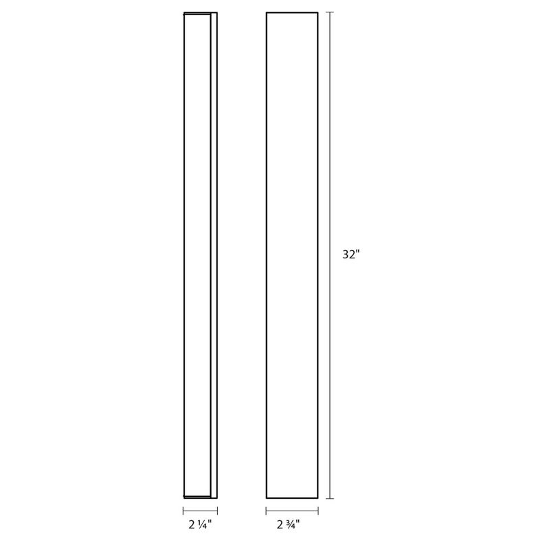 SONNEMAN Solid Glass Bar 32" 1-Light Satin Nickel Glass Shade Vanity Lighting