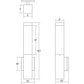 SONNEMAN Square Column 2-Light Textured Gray UV-Stabilized WH Polycarbonate Shade Wall Sconce