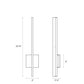 SONNEMAN Stiletto 24" LED Dimmable Satin Black Acrylic Shade Vanity Bath Bar