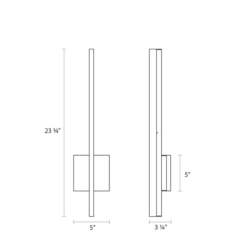 SONNEMAN Stiletto 24" LED Dimmable Satin White Acrylic Shade Vanity Bath Bar