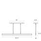 SONNEMAN Stiletto 32" 1-Light LED Satin Black Linear Suspension Pendant Light With 6FT Cord Length