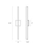 SONNEMAN Stiletto 32" LED Dimmable Satin Black Acrylic Shade Vanity Bath Bar